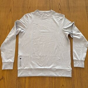 Vuori Ponto Performance Crew Pullover - Platinum